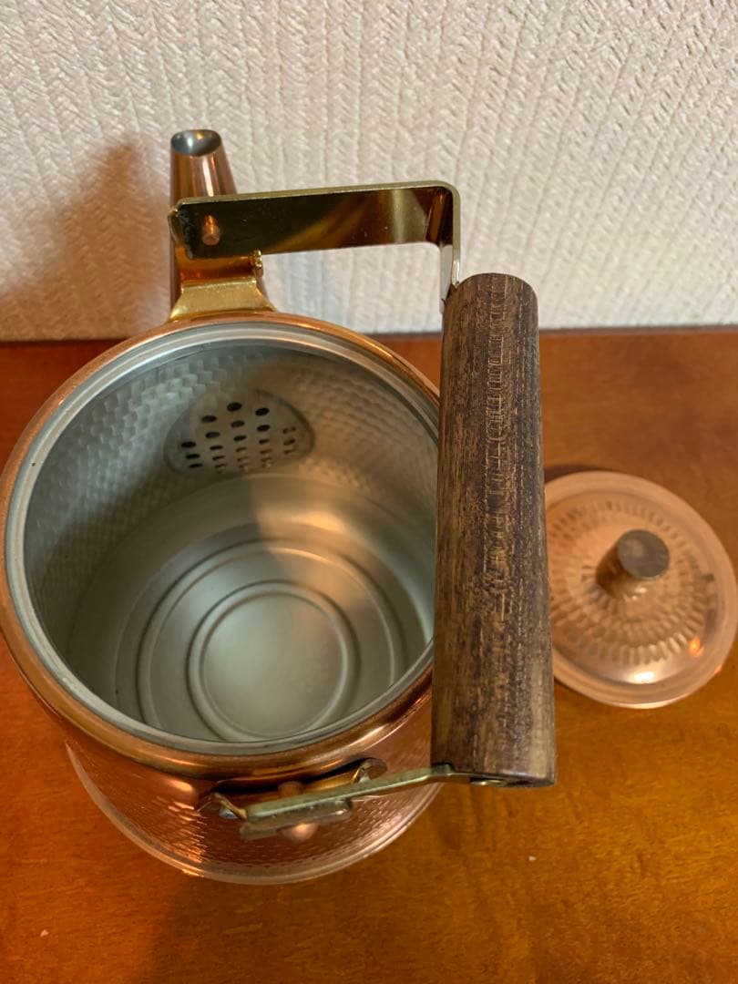 レトロ　銅製のやかん　ケトル　新品・未使用