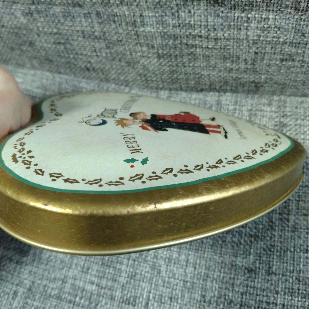 【中古品】Lemon VillegeレモンビレッジXmasハート型缶 昭和レトロ