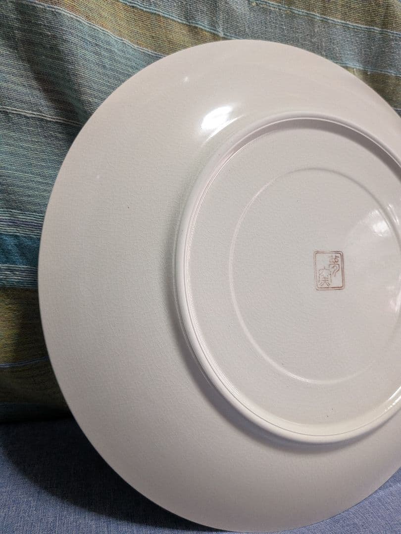 夢窯 和陶友禅波 牡丹柄 大皿1·小皿5(未使用)箱付きセット