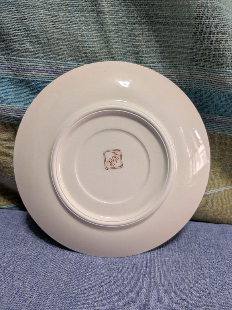 夢窯 和陶友禅波 牡丹柄 大皿1·小皿5(未使用)箱付きセット