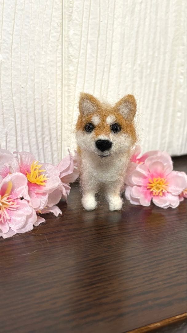 見本 羊毛フェルト犬柴犬 ミニチュアダックス シェルティ 他