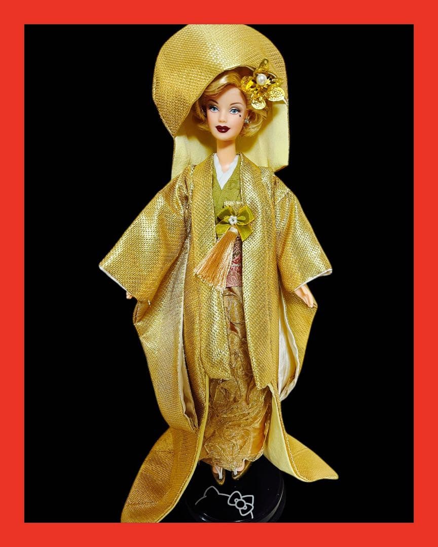バービーゴールド無垢着物ウエディング8点セット