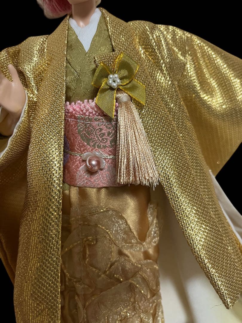 バービーゴールド無垢着物ウエディング8点セット