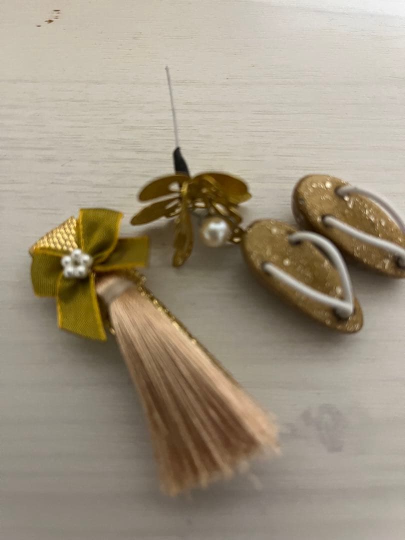 バービーゴールド無垢着物ウエディング8点セット