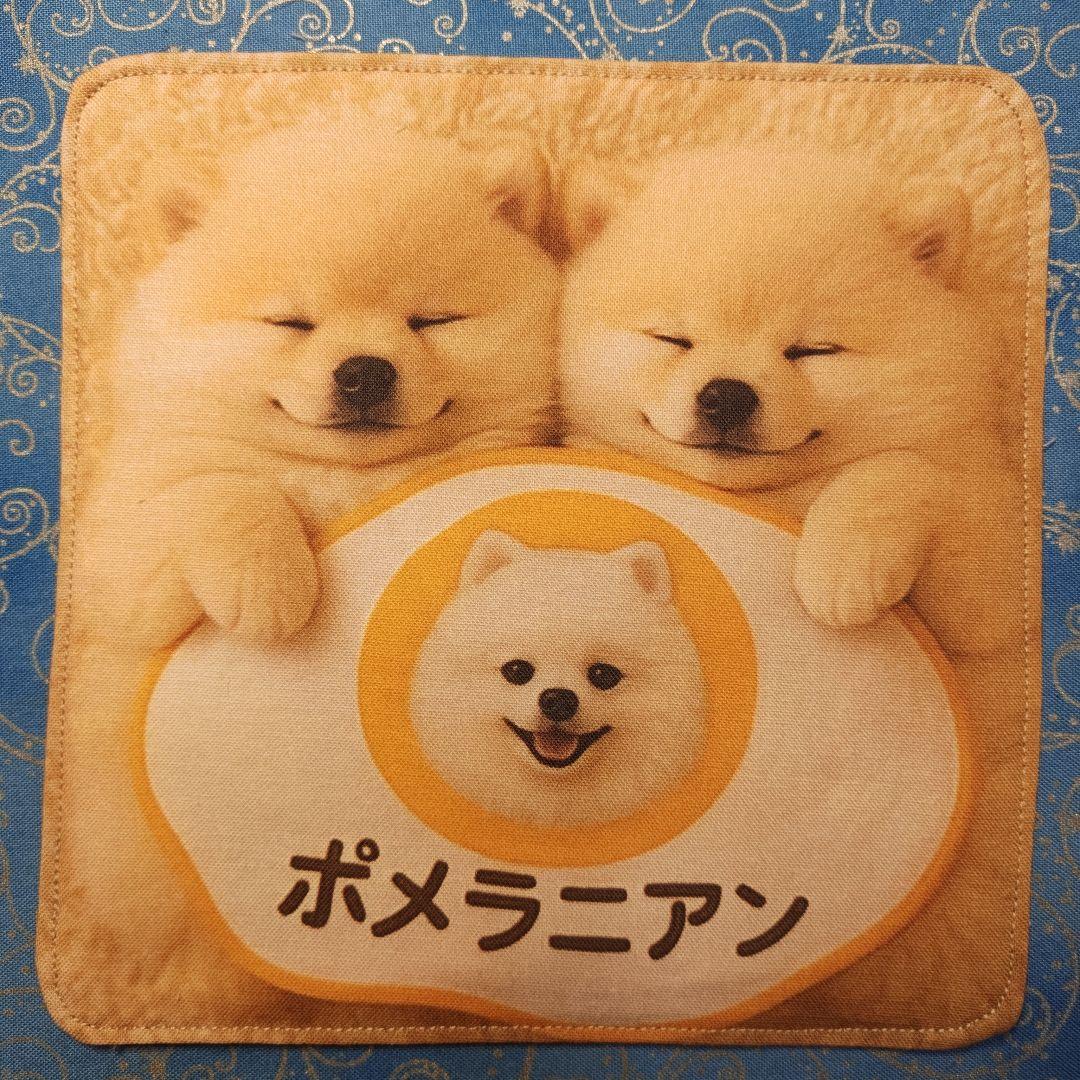 yourelia　4重ハンカチ　 ポメラニアンちゃん柄　18枚