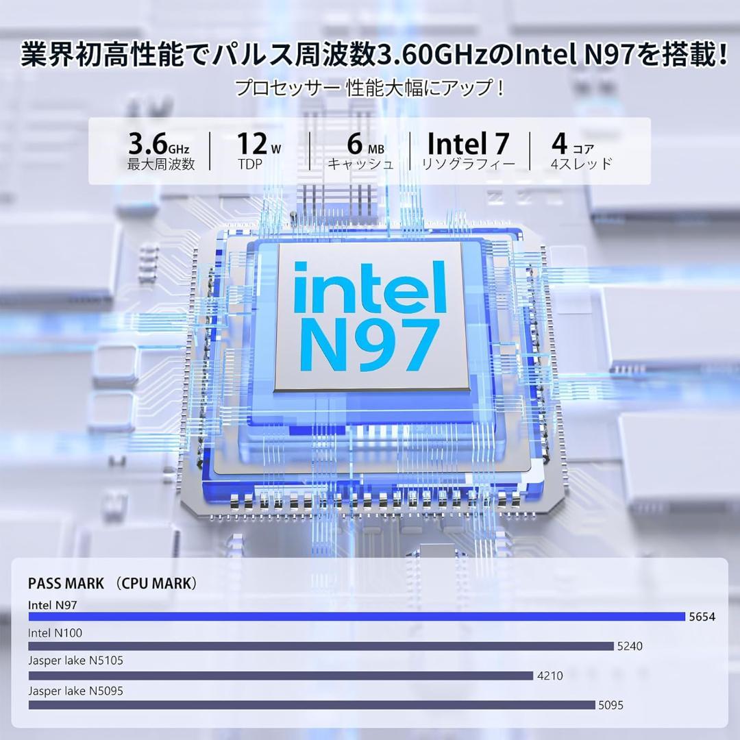 ミニPC　2025年新型　ミニパソコン 8GB 256GB SSD