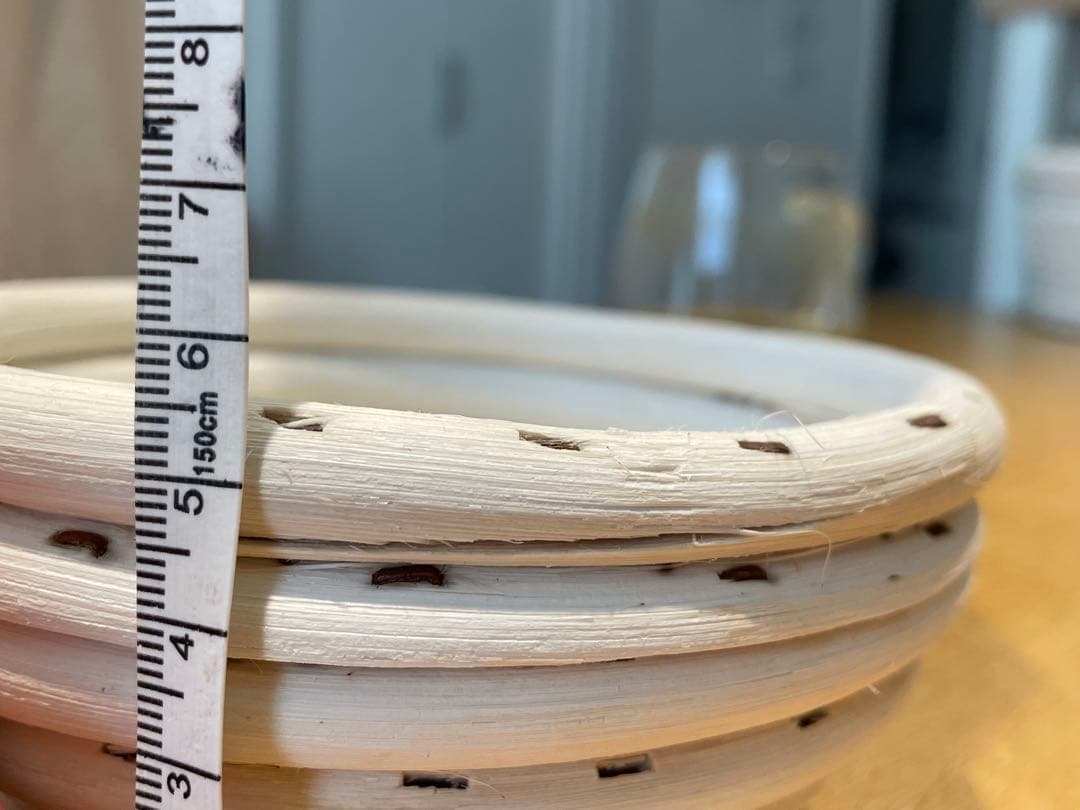 発酵かご　バヌトン　天然　パンの型　大4個　小3個　カバー付き