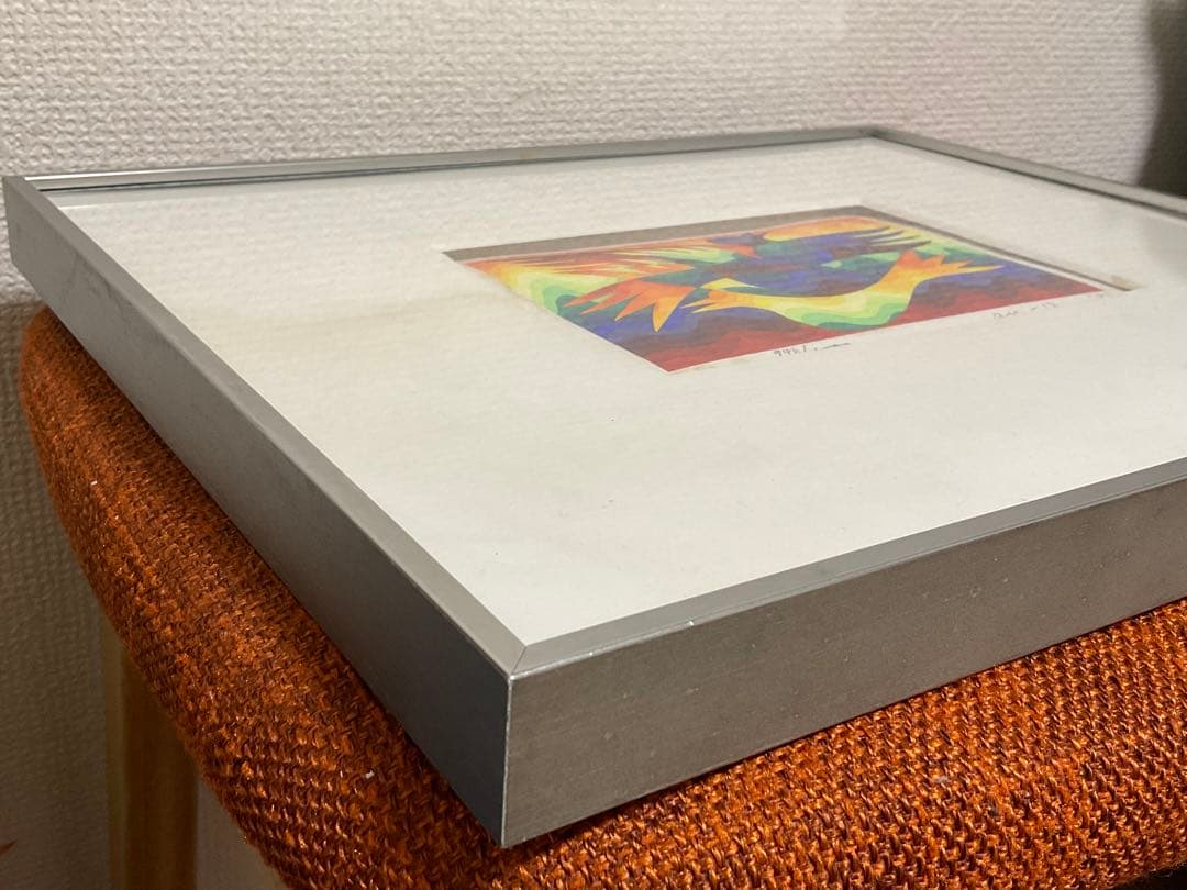 靉嘔 AY-O（アイオウ) シルクスクリーン 『囀り- D』 直筆サイン入