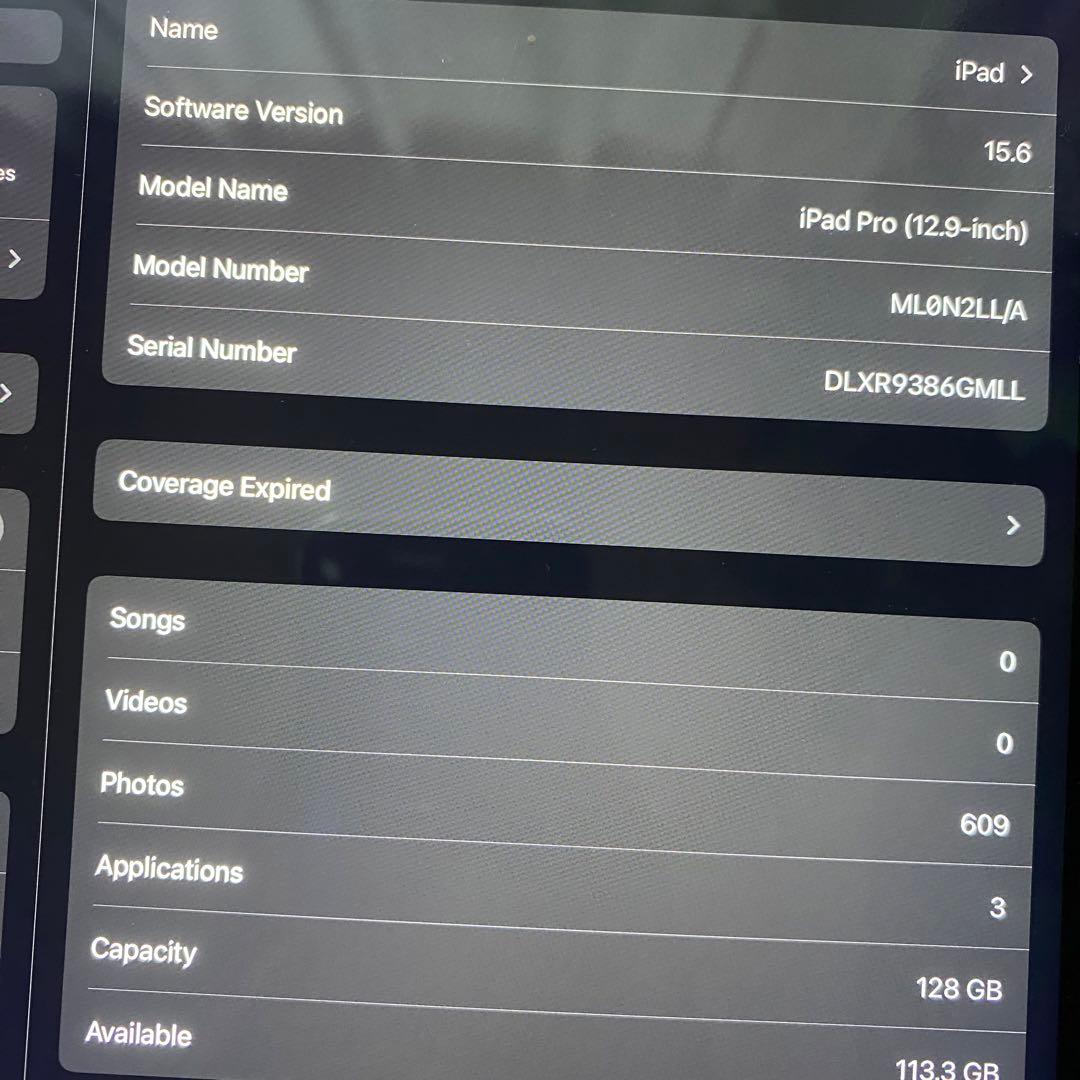 iPad Pro 12.9 インチ 第1世代 128GB ジャンク