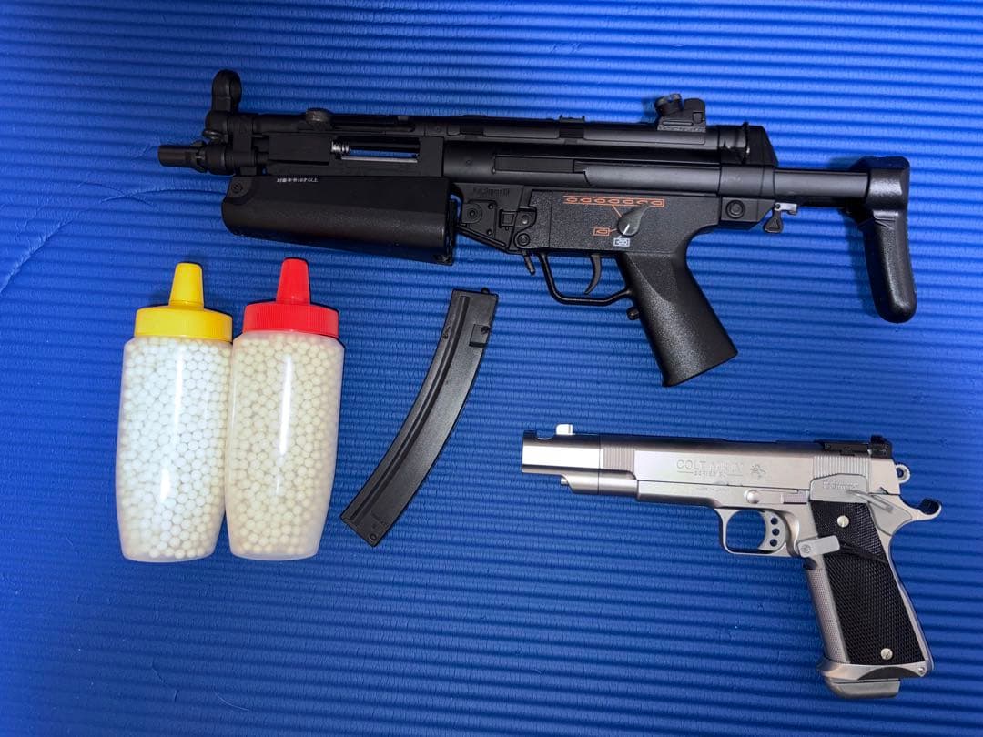 【2点まとめ】東京マルイ 電動ガンBOYs MP5 ＆ エアガン ガバメント