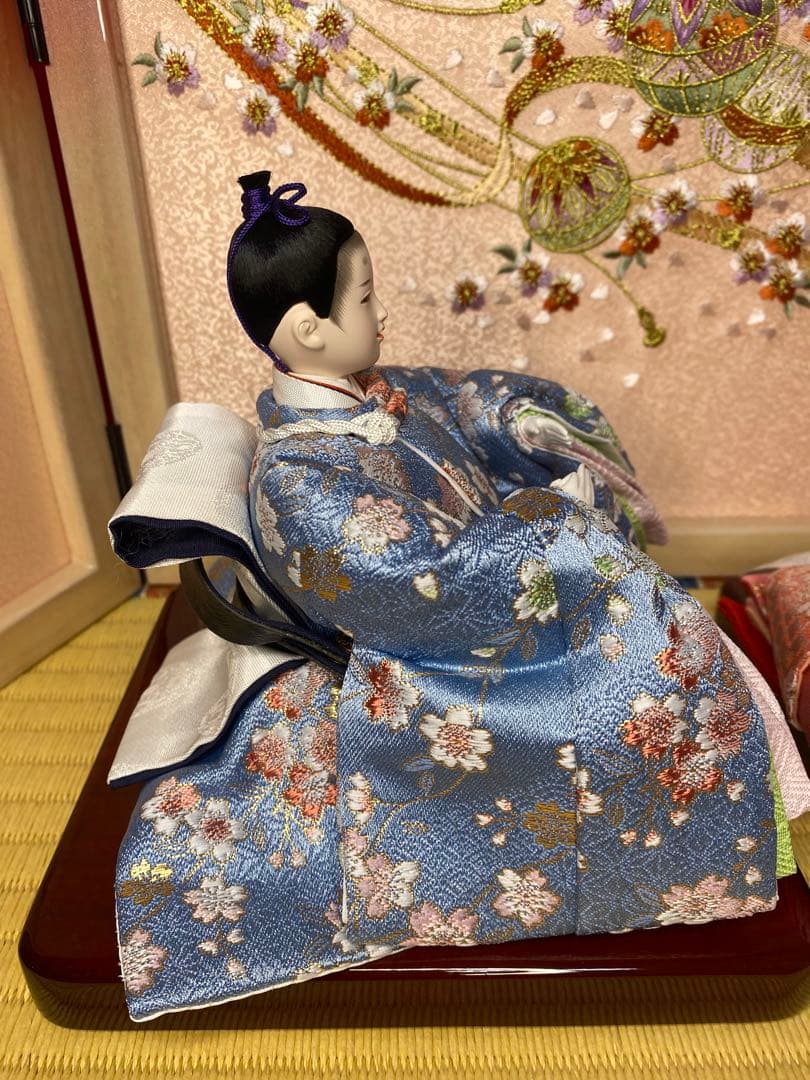 雛人形　親王飾り収納セット・頭　梛葉　作・間口約５５×奥行約３３×高さ約５３㎝