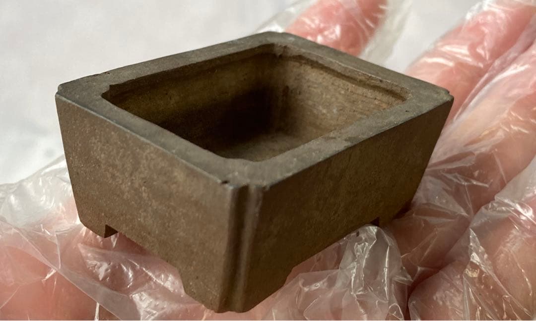 陶雀　雀　小品　盆栽鉢　アンティーク　(C)  (A9)