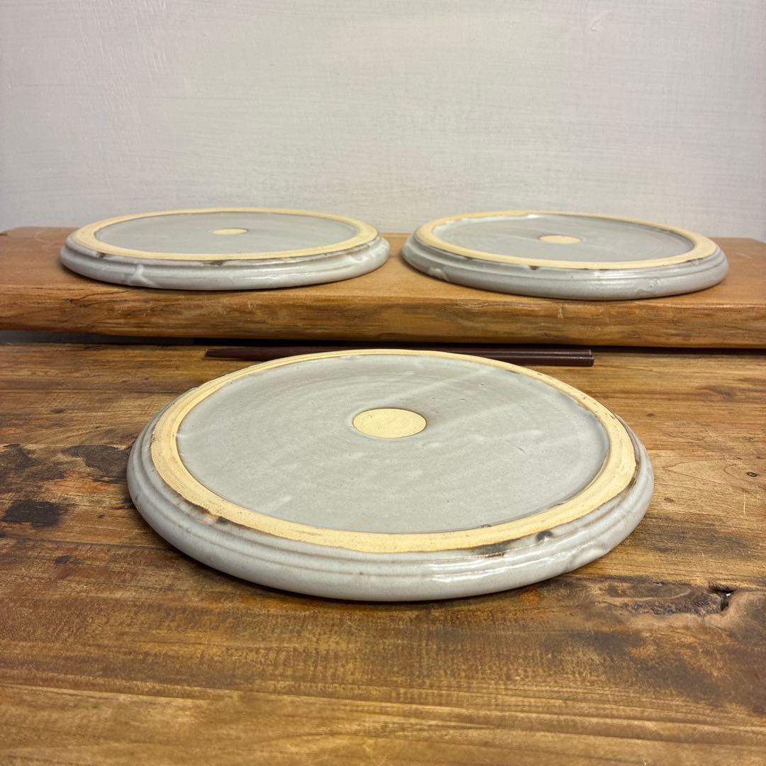 新品　陶器　陶芸作家　プレート皿3枚　306