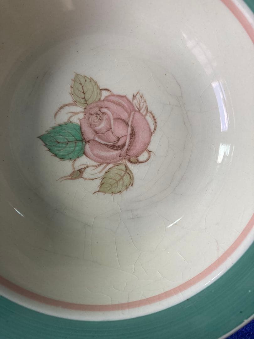 Susie Cooper スージークーパー　パトリシアローズ　グリーン　スープ皿