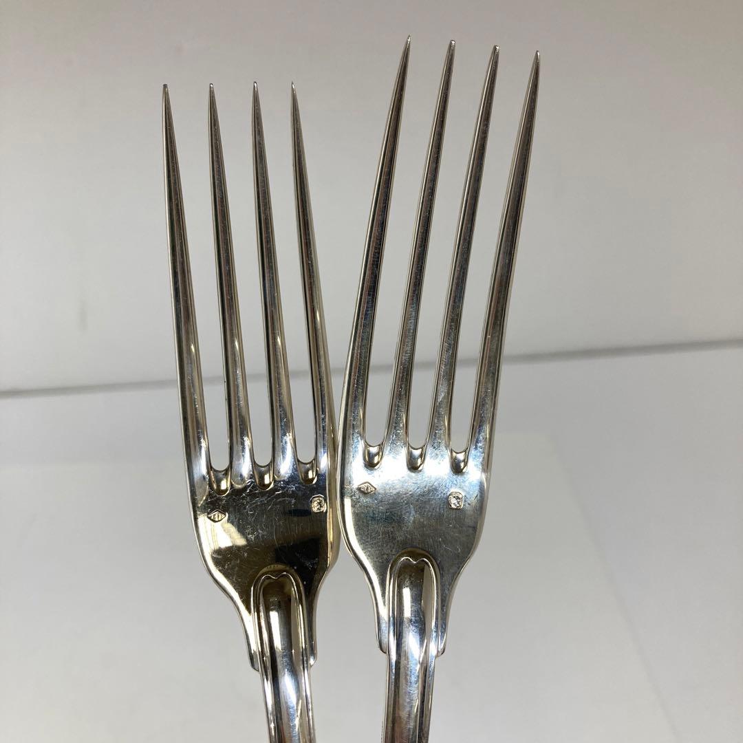 純銀製スプーンフランス　ピュイフォルカミネルヴァホールマーク　　フォーク370g