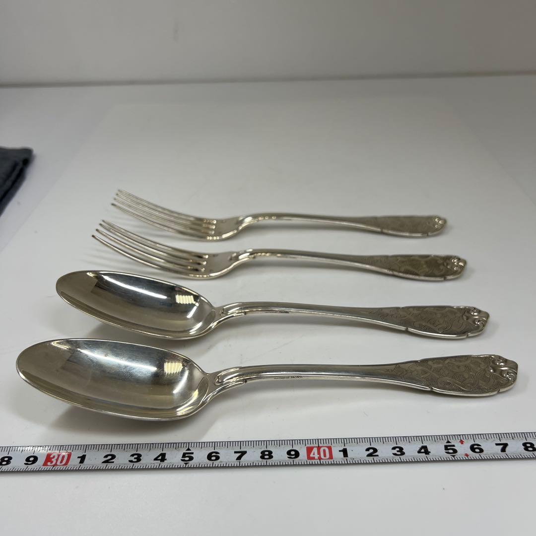 純銀製スプーンフランス　ピュイフォルカミネルヴァホールマーク　　フォーク370g