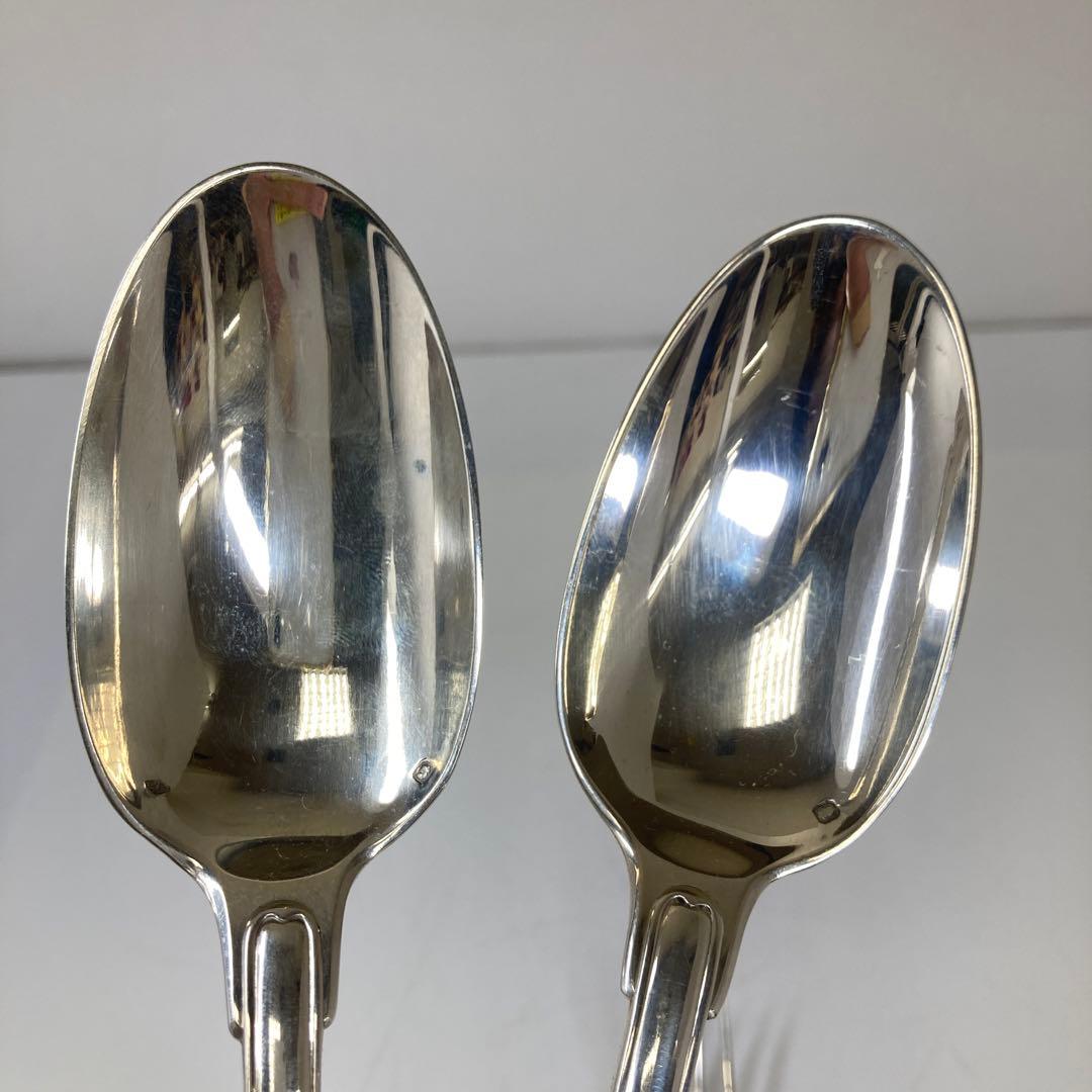 純銀製スプーンフランス　ピュイフォルカミネルヴァホールマーク　　フォーク370g