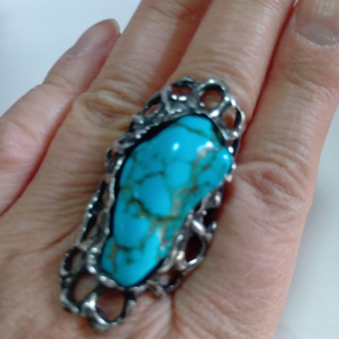 ターコイズ シルバーリング 作家1点物
