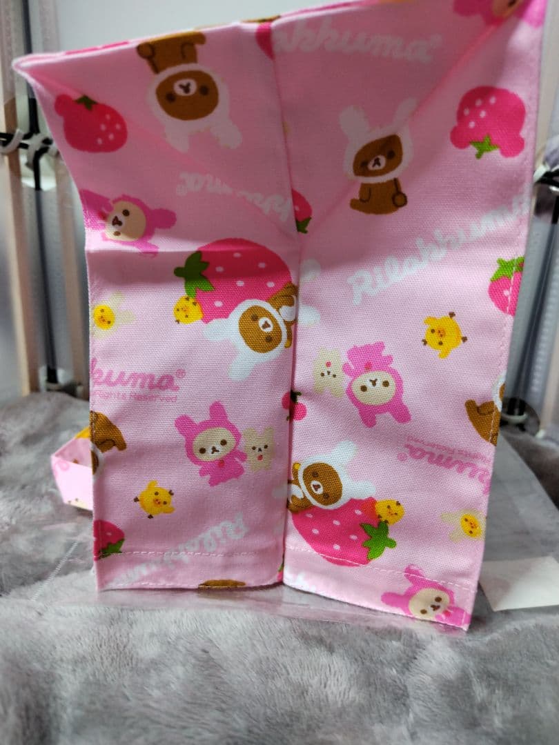 ♡希少♡　リラックマうさぎ　苺　ランチトート＋巾着＋ナフキン　3点　レトロ