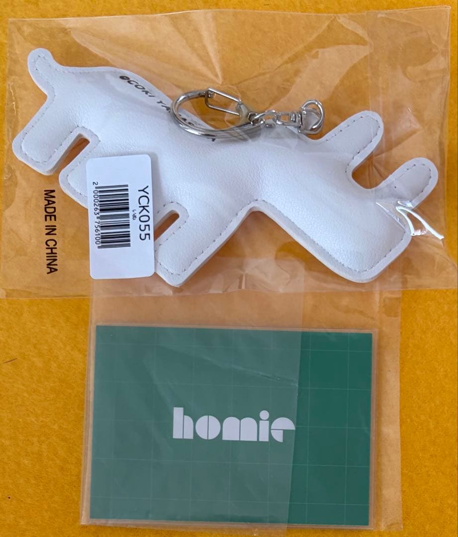 山下幸輝　犬　ストラップ YCK055 ホワイト　homie