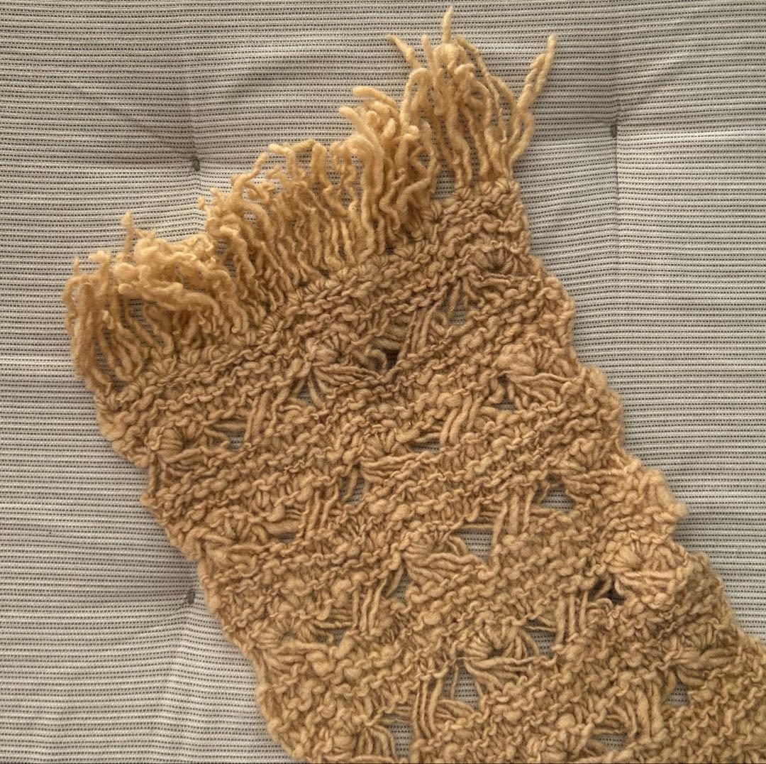 チリ　チロエ島で購入　手編みマフラー　新品未使用