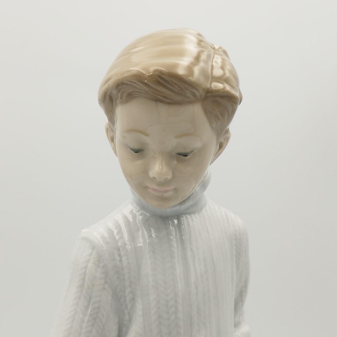 【美品】リヤドロ　僕の親友　フィギュリン 人形 犬 男の子 少年 箱付き
