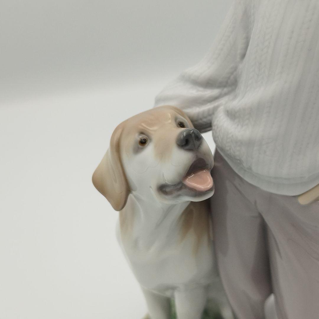 【美品】リヤドロ　僕の親友　フィギュリン 人形 犬 男の子 少年 箱付き