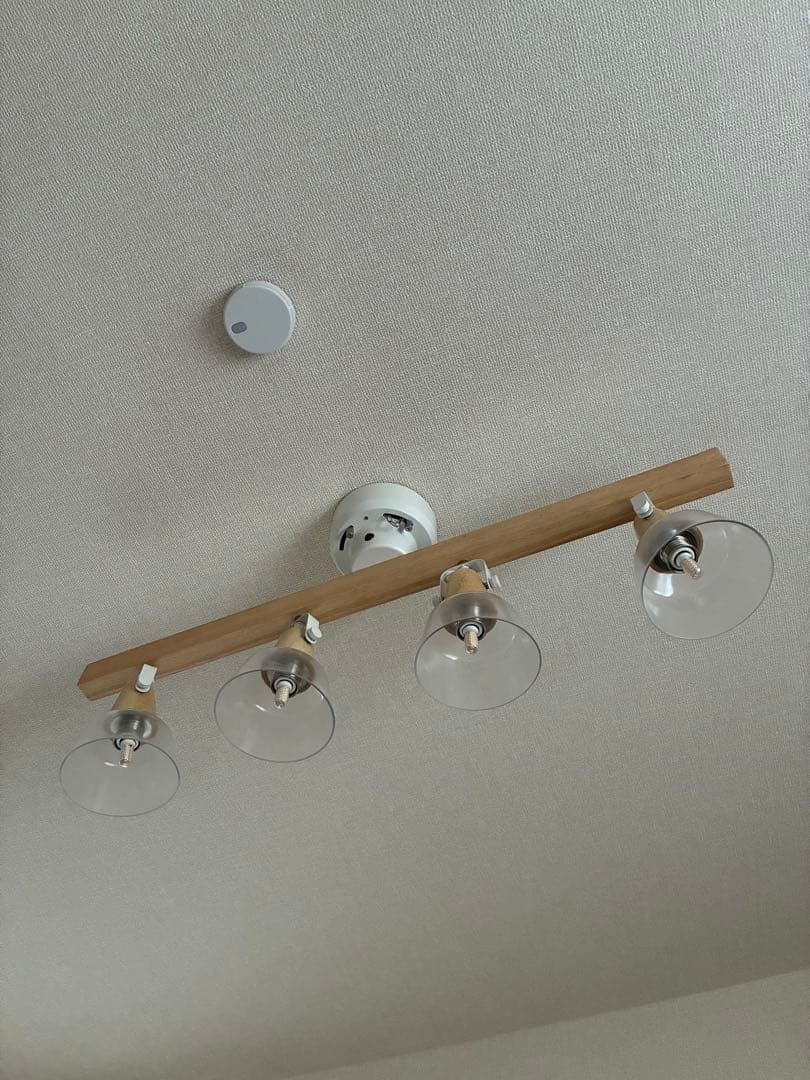 【LOWYA】シーリングライト 4灯 ナチュラルウッド