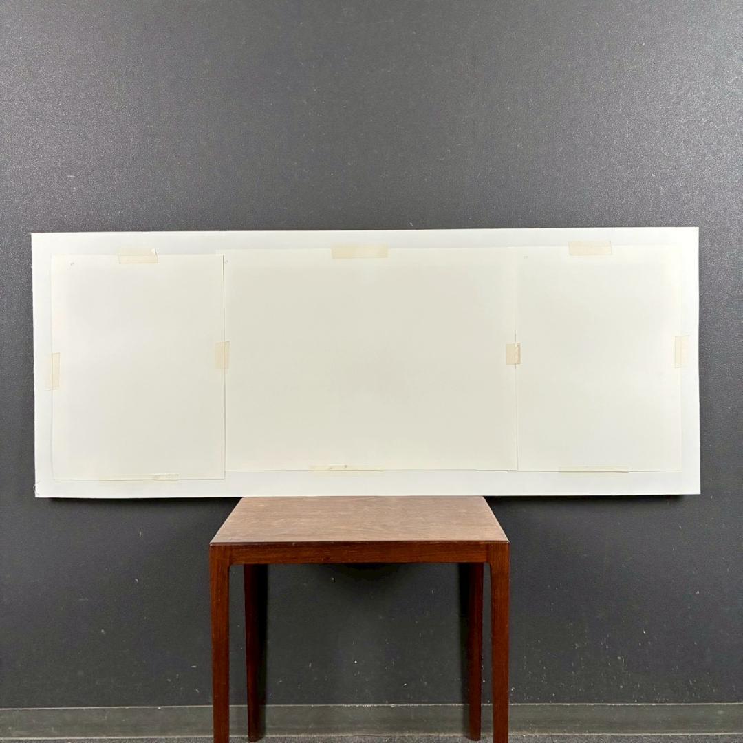 サルボ「エーゲ海 パノラマ」ミクストメディア 直筆サイン入 額装 イタリアの画家