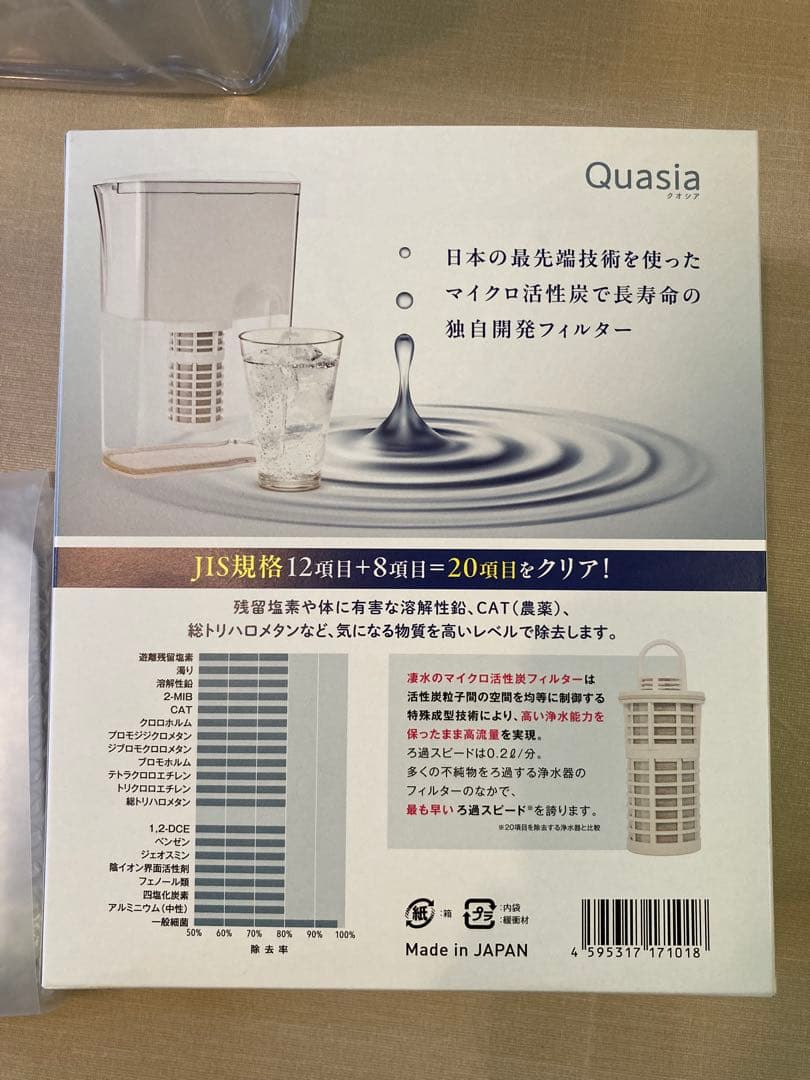 【新品未使用】凄水 Sugosui Quasia ピッチャータイプ 浄水器