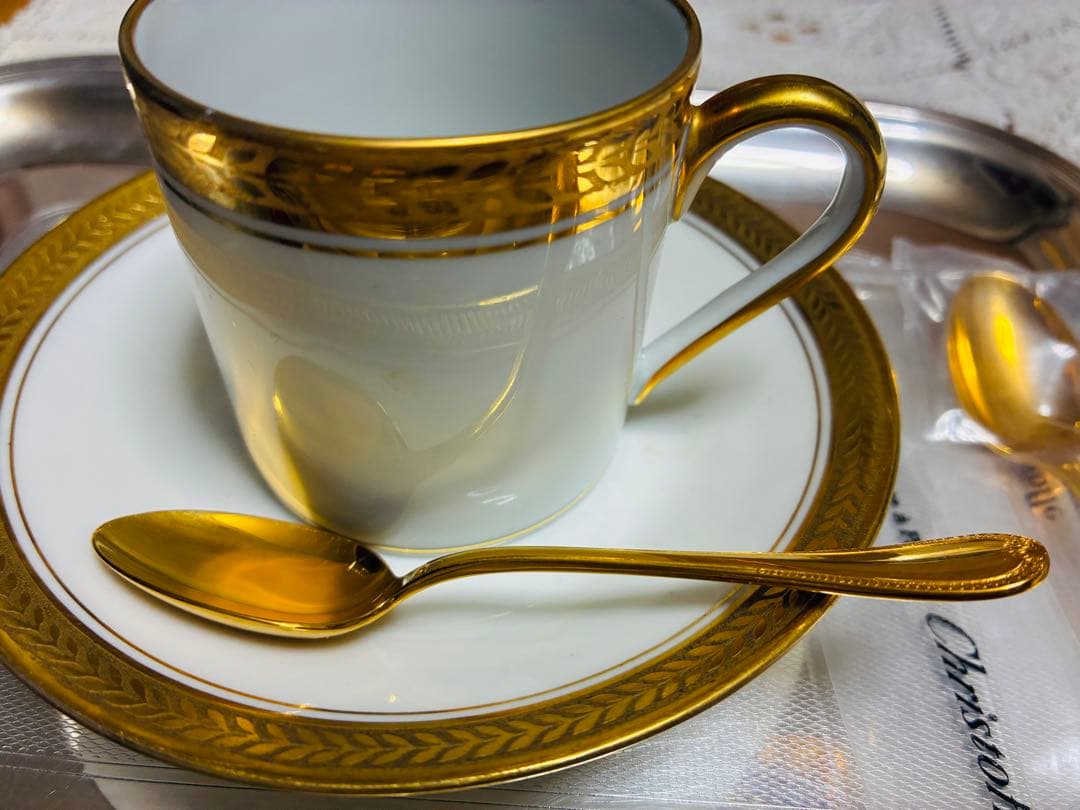 クリストフル　ゴールドプレート　モカスプーン　マルメゾン　新品未使用　2本