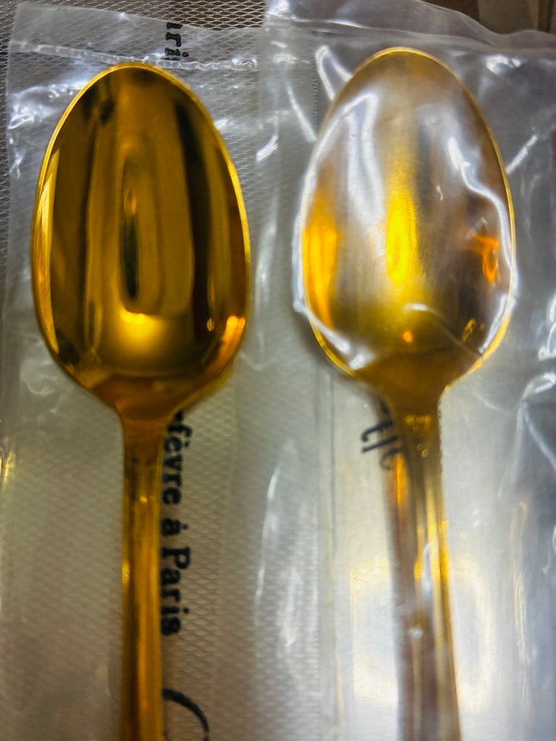 クリストフル　ゴールドプレート　モカスプーン　マルメゾン　新品未使用　2本