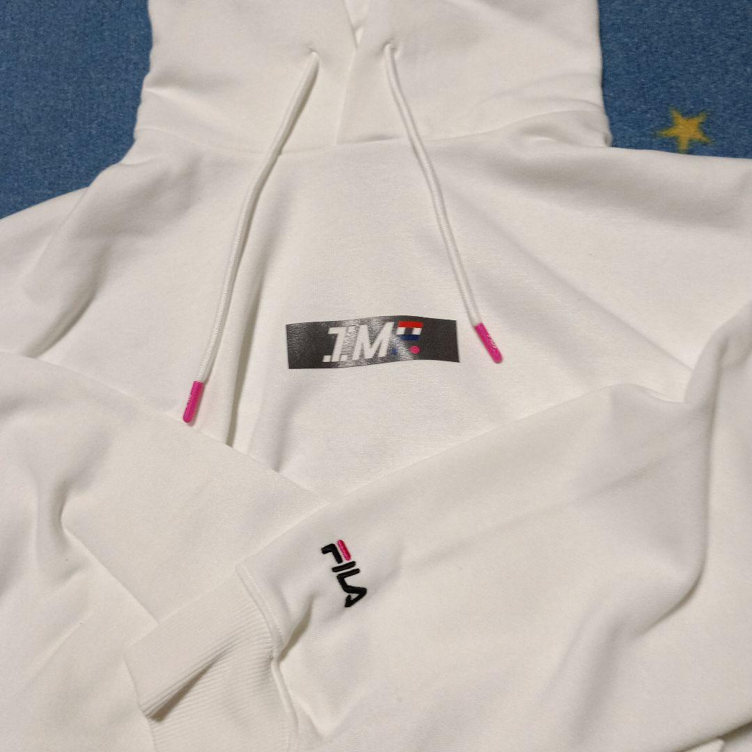 FILA ホワイト フード付き スウェット