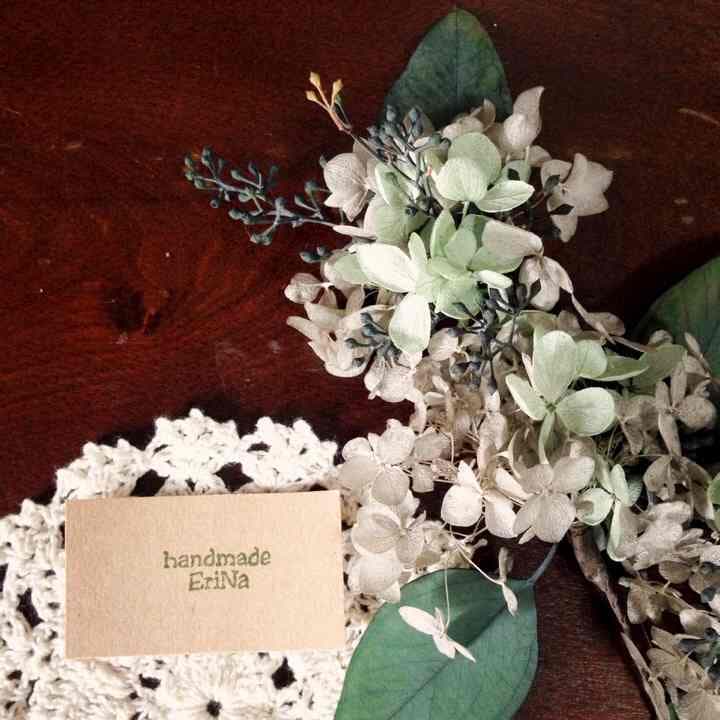 1600円 ユーカリとあじさいの髪飾り 本物の花 卒業 入学 ウエディング