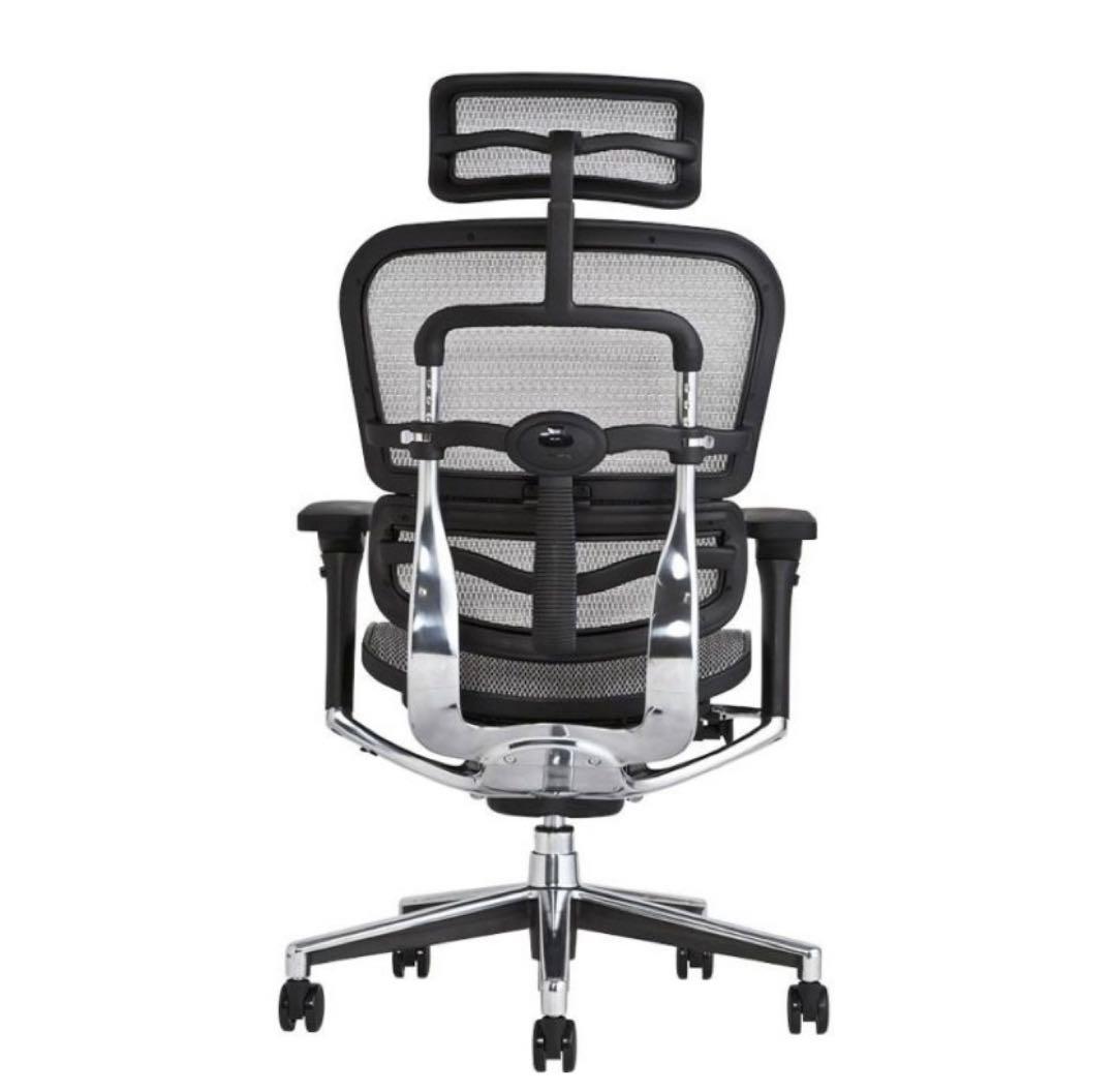 美品 エルゴヒューマン Ergohuman 座面メッシュ ヘッドレスト付き
