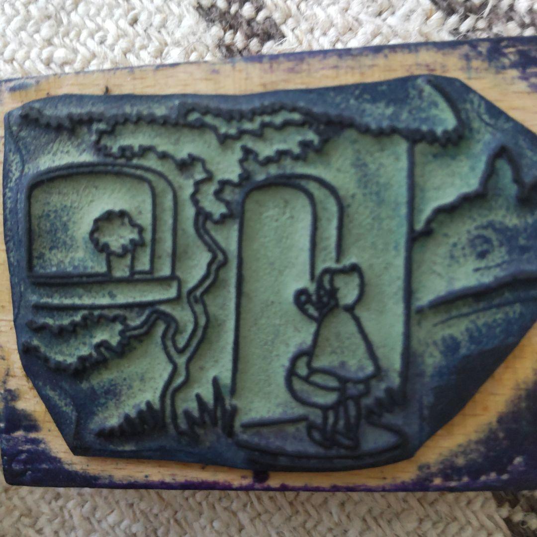 レア！フランス　アンティーク　赤ずきんちゃん　スタンプ　２個セット　はんこ