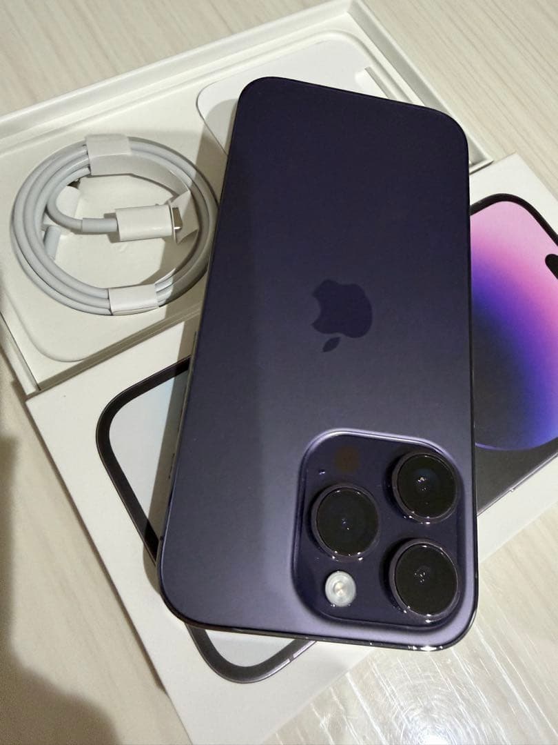 【美品】iPhone 14 Pro ディープパープル 本体　256G