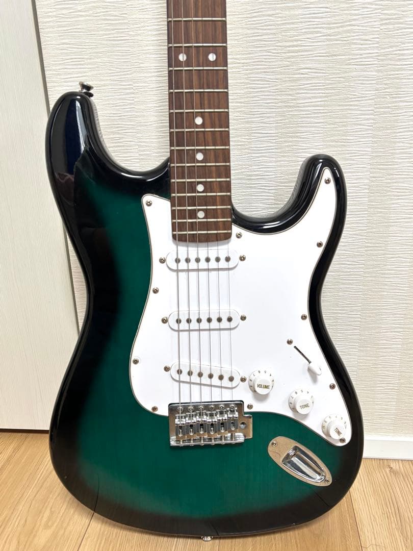 (音出し確認済)SELDER ストラトキャスター グリーンバースト セルダー