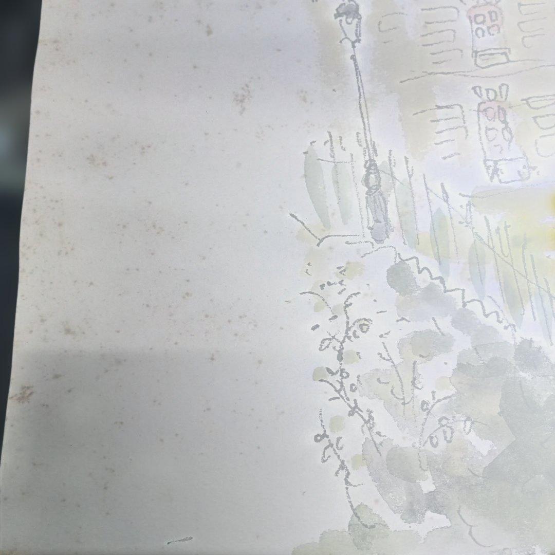 7778)水彩画　藤森悠二（ふじもりゆうじ）の「パリ？」