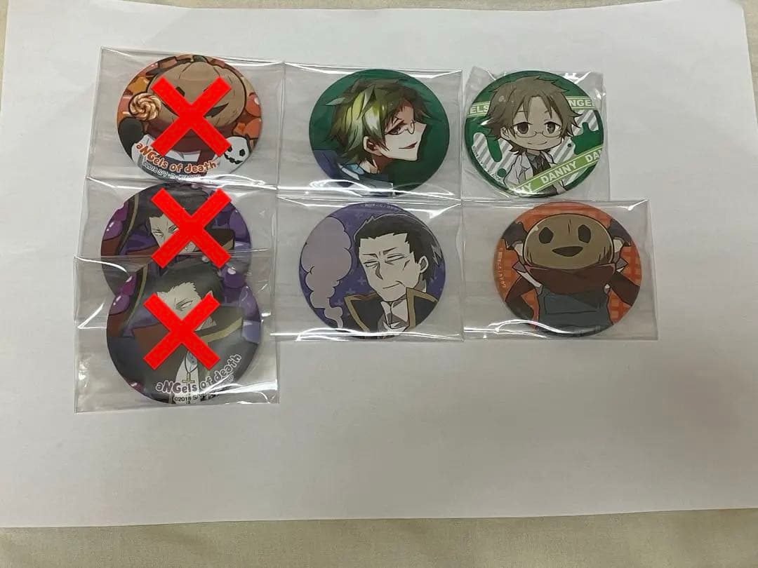 殺戮の天使　缶バッジ7点セット　エディ　キャシー　ダニー　グレイ