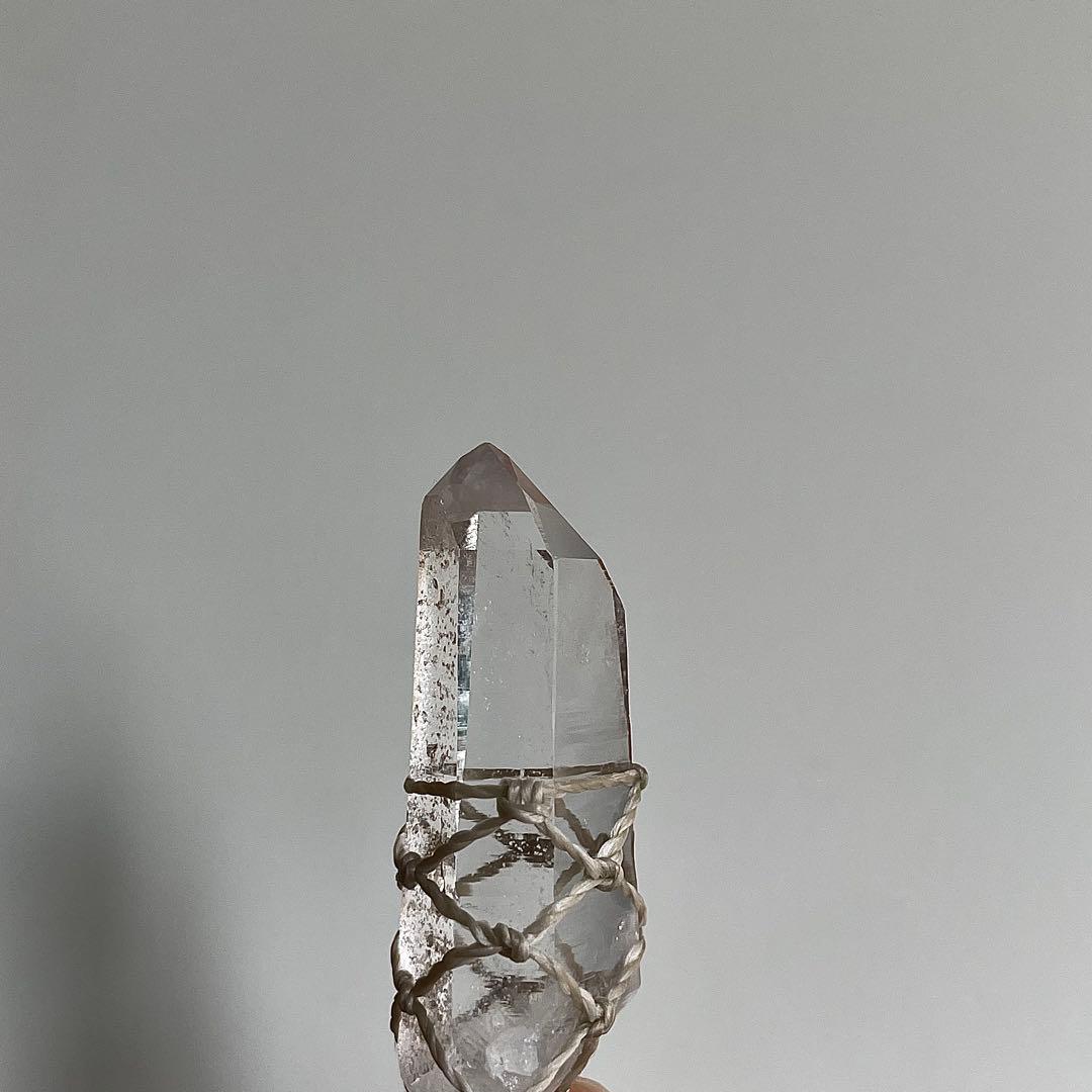 ヒマラヤ水晶 ガネッシュヒマール ＊ マクラメペンダント ネックレス 48