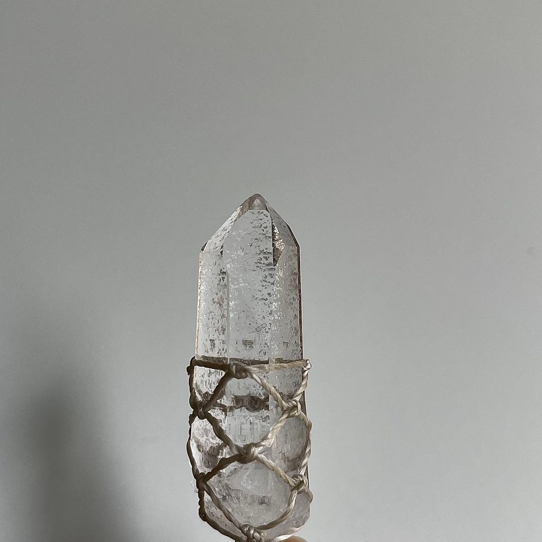 ヒマラヤ水晶 ガネッシュヒマール ＊ マクラメペンダント ネックレス 48