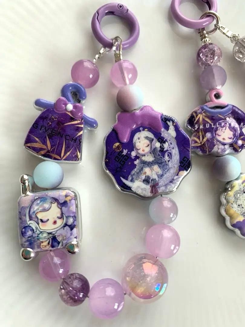 確認用⭐︎アクリルビーズストラップチャーム⭐︎ SP スカルパンダ