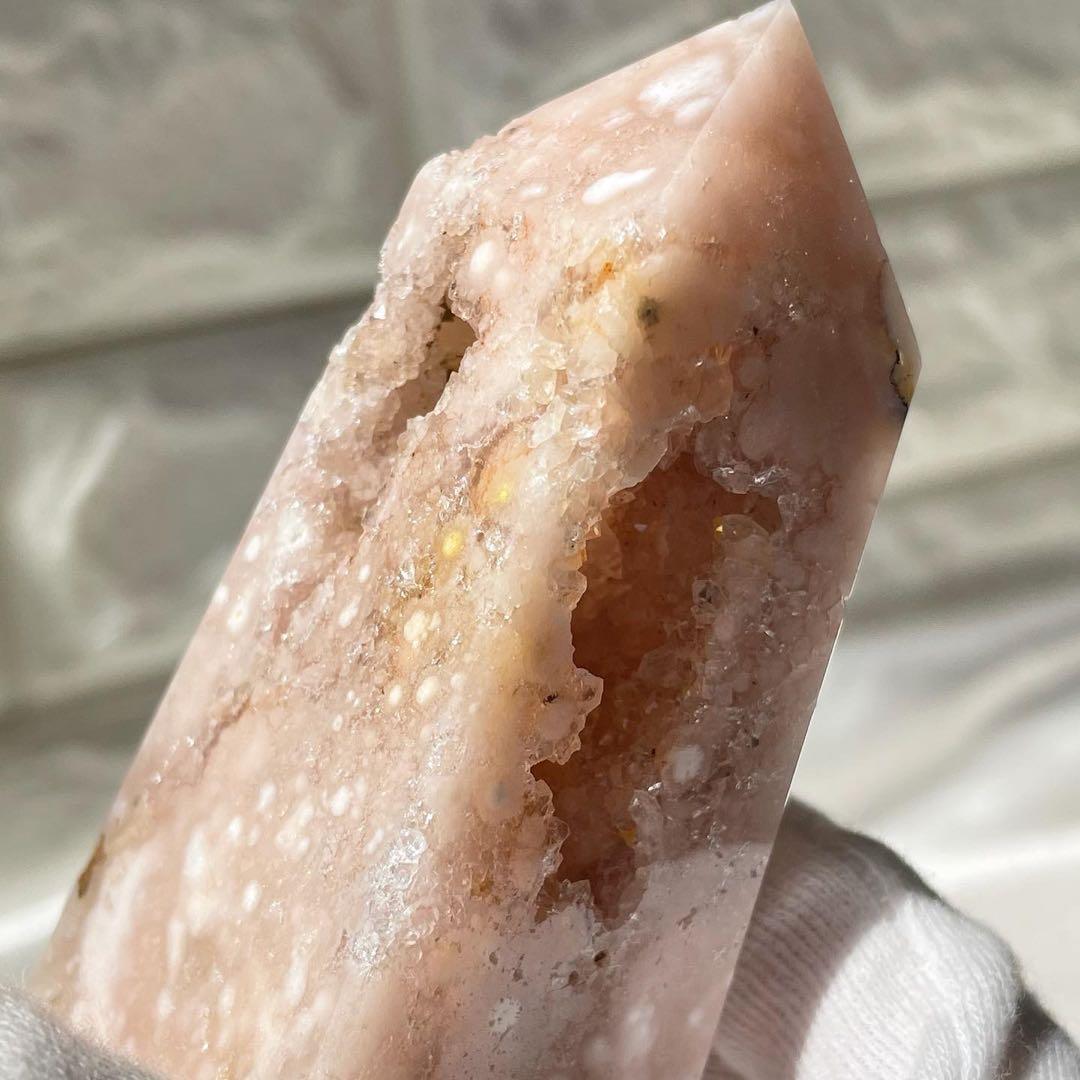 ピンクアメジストポイント　天然石