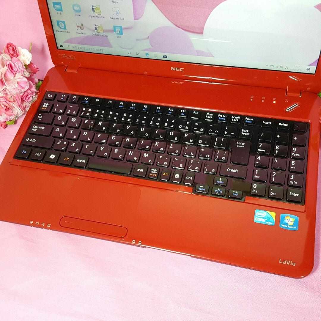 Window10❥CORE-i5❥レッド❥LaVie❥HDMI❥テンキ❥オフィス