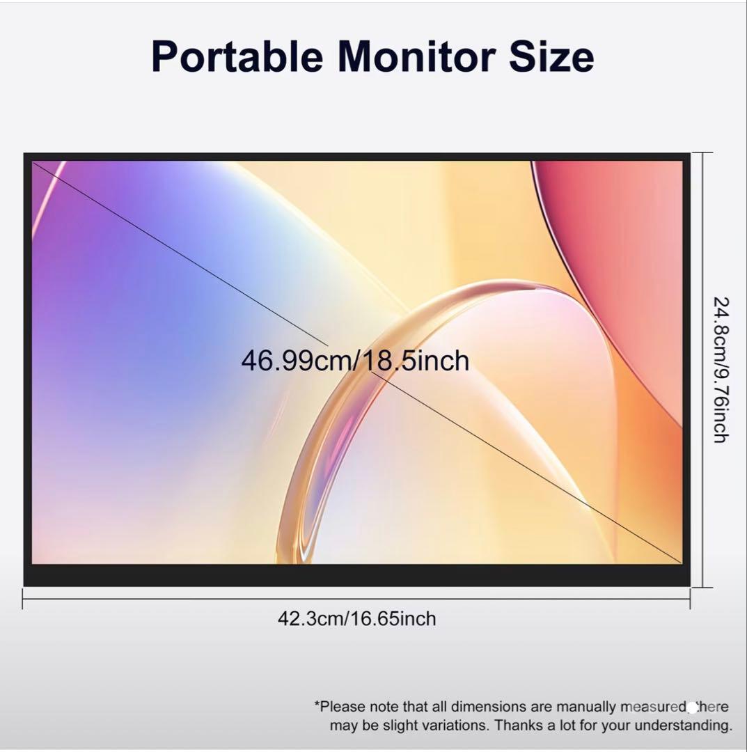 新品未使用NSEOVS 18.5インチ ポータブルモニターFHDモバイルモニター