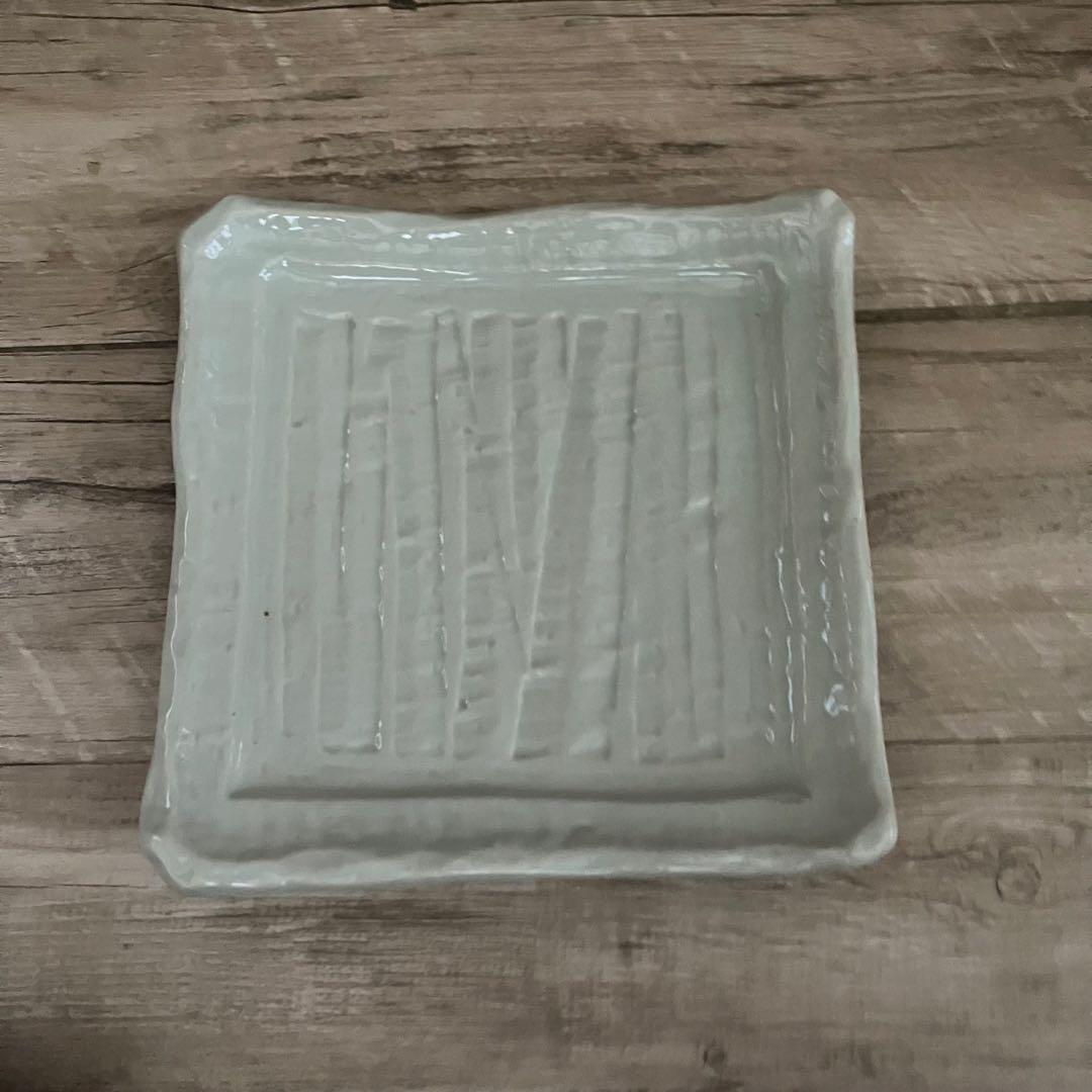 D-4 【美品】スクエア プレート 5枚セット 銘々皿 角皿 レトロ モダン