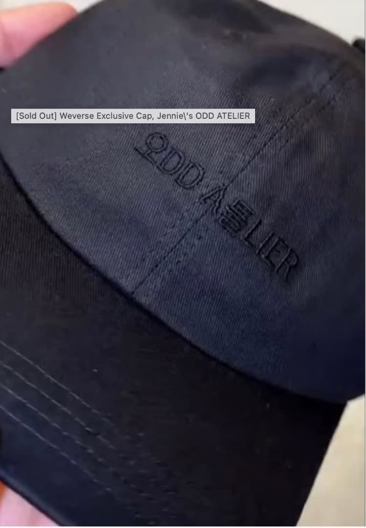 アイドル BLACKPINK JENNIE Weverse Exclusive Cap