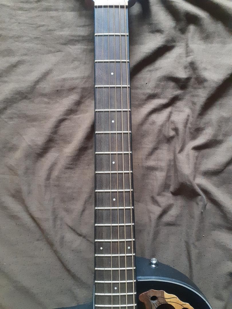 エレクトリックアコースティックギター 黒 OVATION CE44L-5 左用