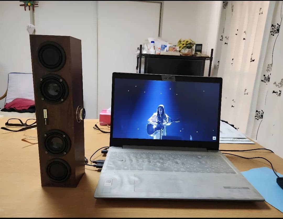 Lenovoウッド調pcスピーカー Bluetooth 対応